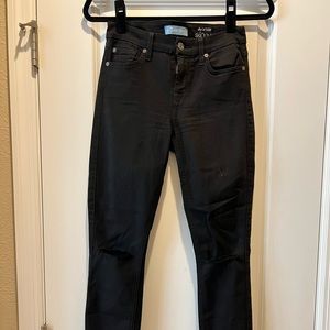 7 for all mankind b(air) denim - The Ankle Skinny in Black Size 25